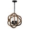 Cwi Lighting Padma 4 Light Up Chandelier With Black Finish 9706P17-4-101 - alternate 1